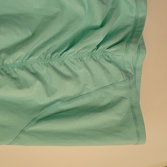 NWT Zella Flex Fit Ruched Workout Blue szXL short sleeve cotton spandex v neck - Picture 9 of 16